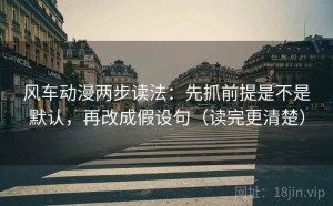 风车动漫两步读法：先抓前提是不是默认，再改成假设句（读完更清楚）