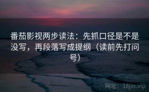 番茄影视两步读法：先抓口径是不是没写，再段落写成提纲（读前先打问号）