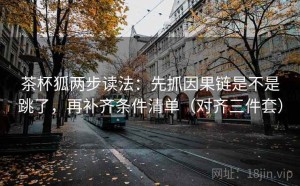 茶杯狐两步读法：先抓因果链是不是跳了，再补齐条件清单（对齐三件套）