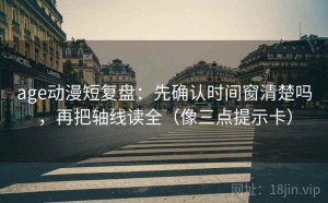 age动漫短复盘：先确认时间窗清楚吗，再把轴线读全（像三点提示卡）